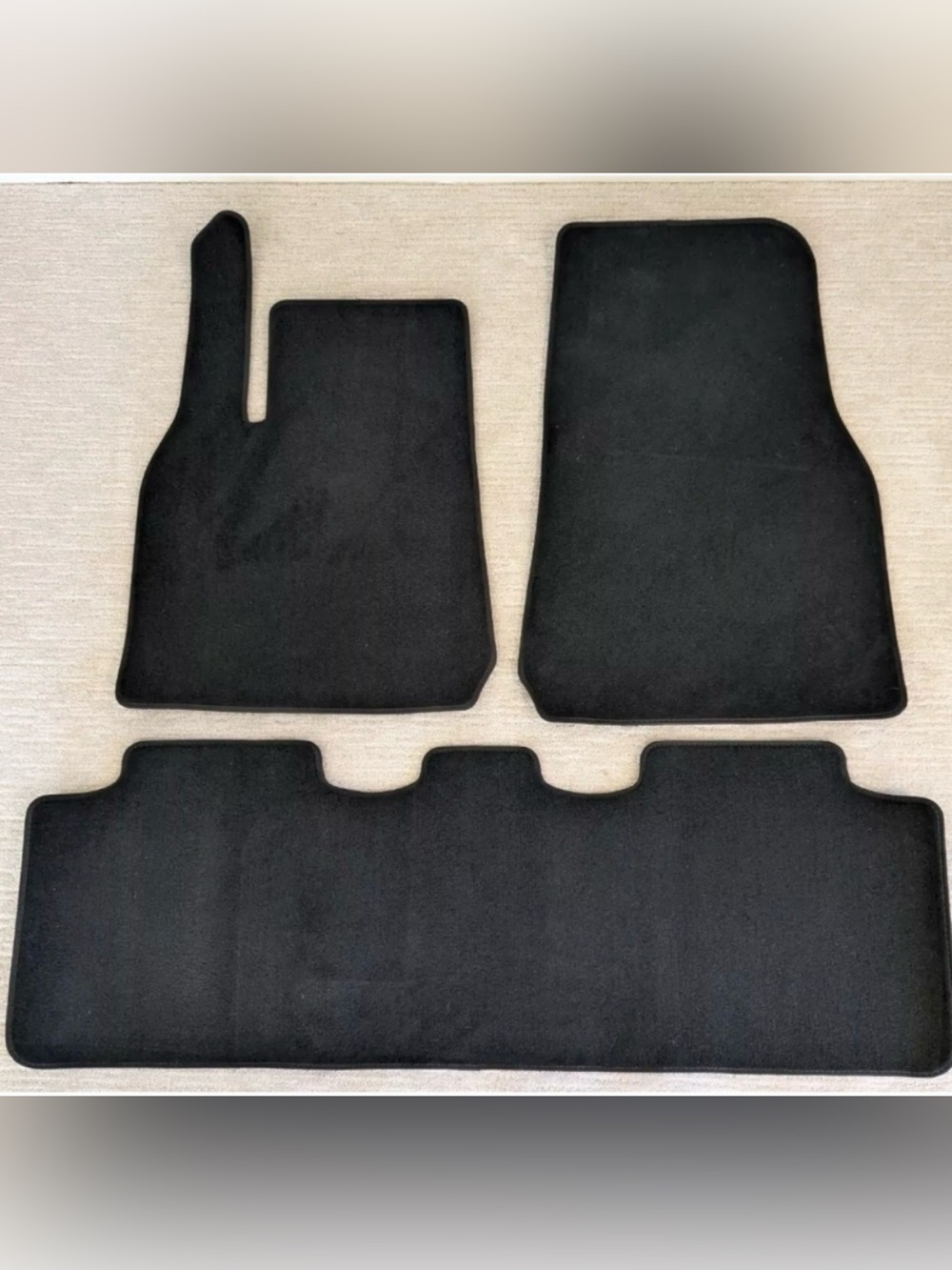 Tesla Black Floor Mats - Set of 3 model Y premium 2026, fits basic Tesla Y